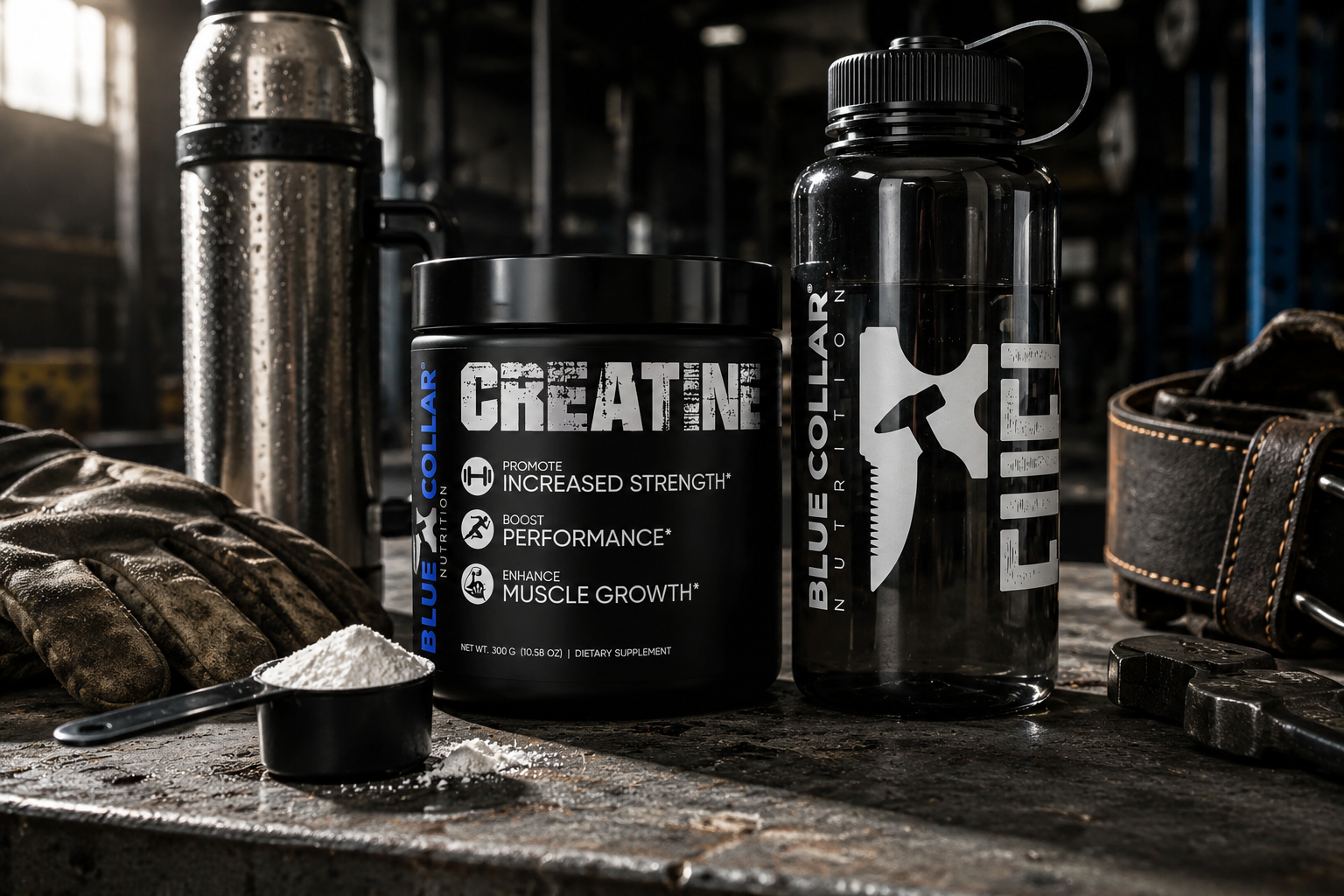 Best creatine for hard workers — Blue Collar Nutrition Creatine Monohydrate, 5g pure creatine for strength, recovery, and mental focus across long shifts