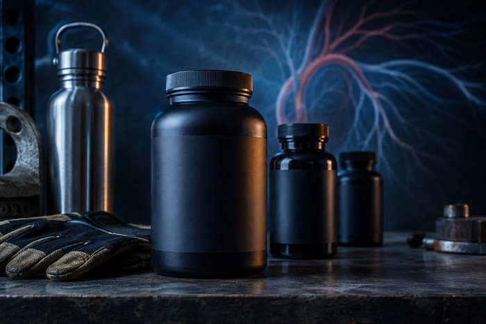 Blue Collar Nutrition N.O. Flow nitric oxide booster with L-citrulline and L-arginine for circulation
