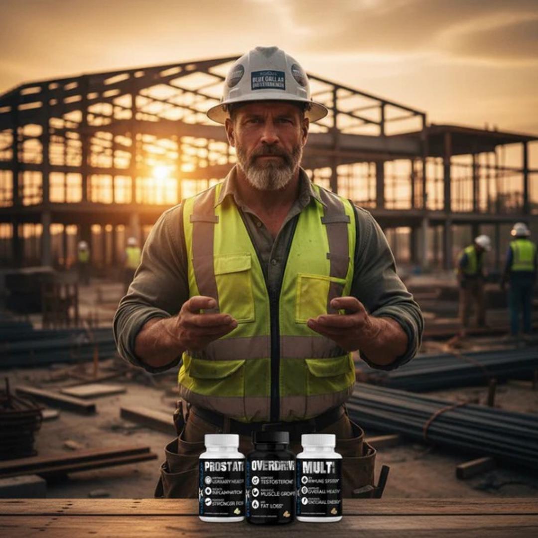 Working man in his late 40s on a jobsite, representing the best supplements for men over 40