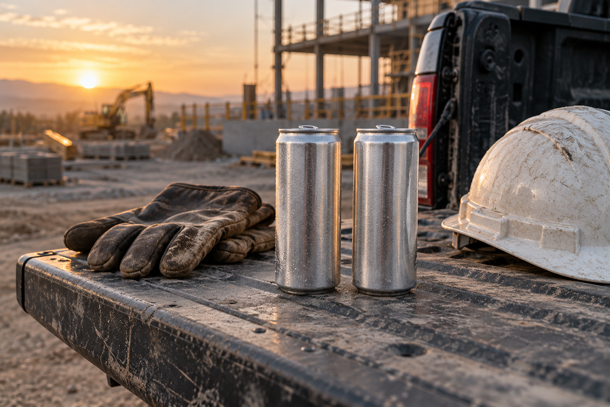 Celsius vs Alani Nu energy drink label comparison for workers