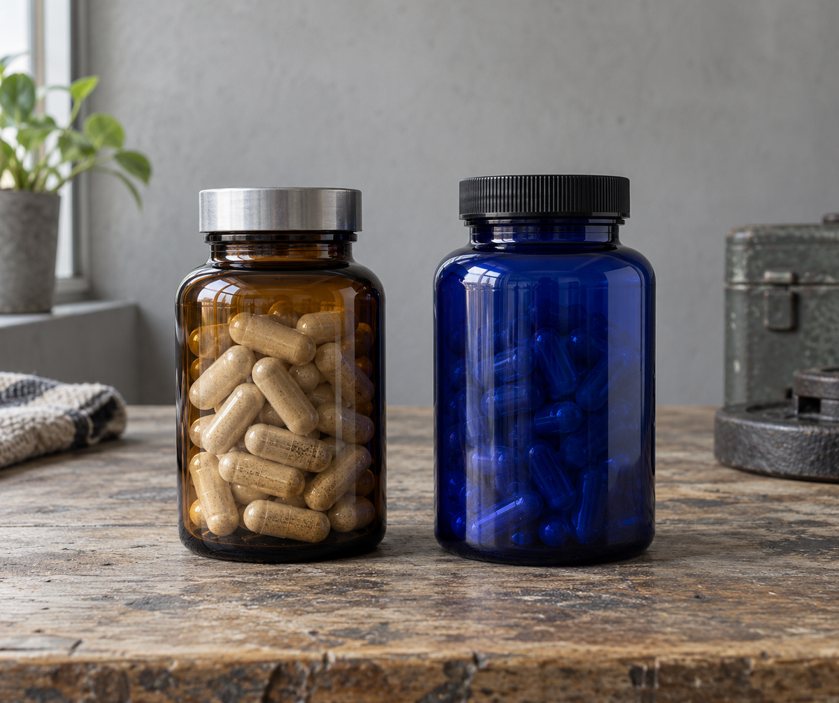 ProstaGenix supplement facts panel compared side by side with Blue Collar Nutrition Prostate