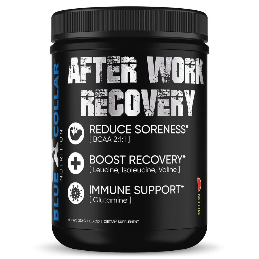 BCN After Work Recovery Melon flavor — BCAA and glutamine recovery supplement with natural colorants, 45 servings