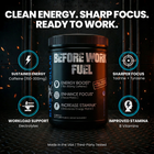 Before Work Fuel powdered energy drink blue raspberry flavor, 300g jar