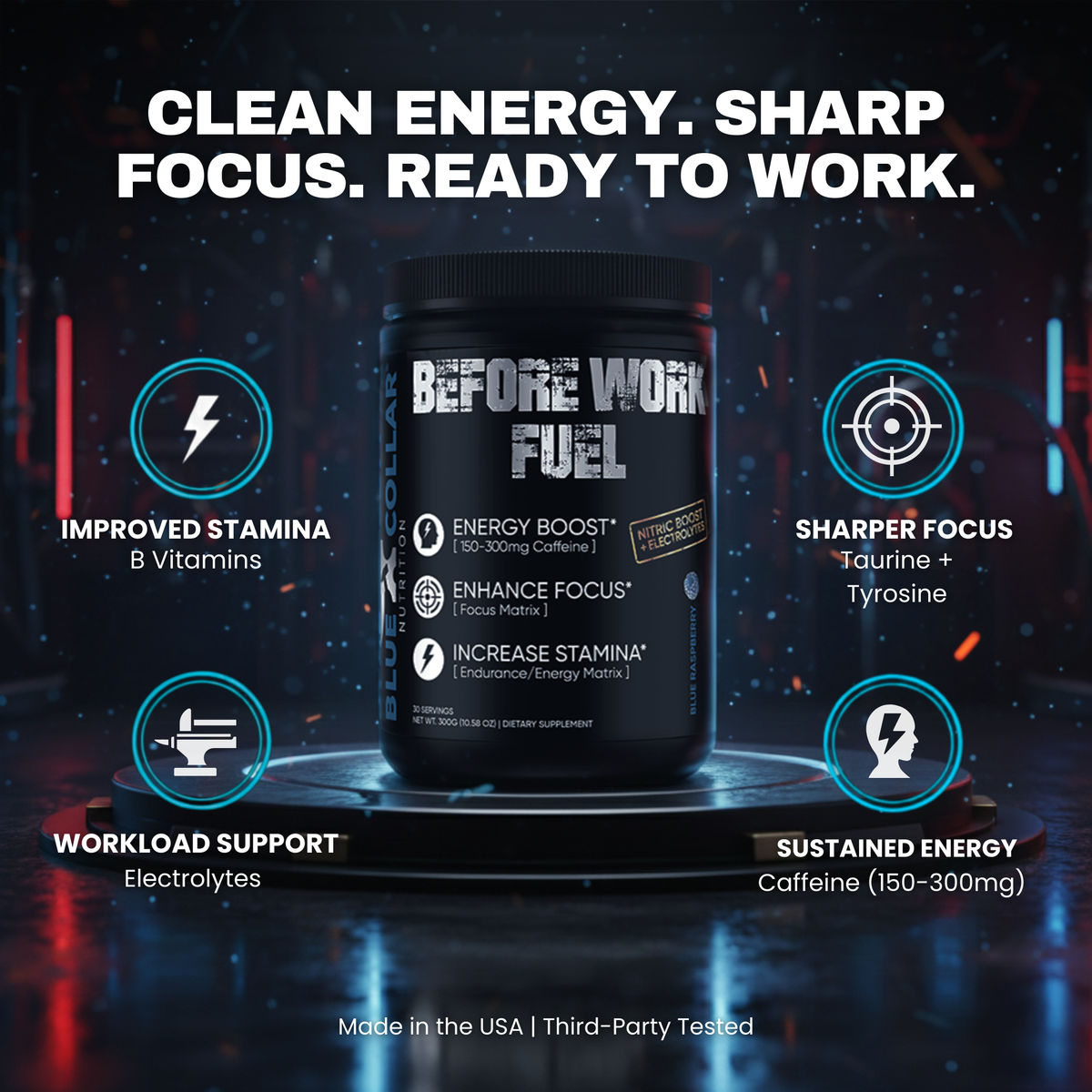 Before Work Fuel-supplements for blue collar workers-Blue Collar Nutrition