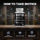 How to take Biotics: 2 capsules daily, taken consistently for best gut health results