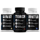 Dad Bod Pack three-bottle bundle with Digest, Torch, and Igniter for 24-hour fat loss support