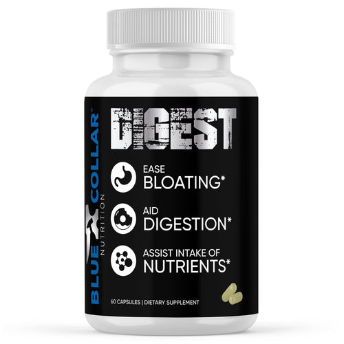 BCN Digest digestive enzyme supplement bottle with Makzyme-Pro blend for bloating, digestion, and nutrient absorption, 60 capsules