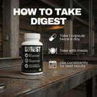 How to take Digest: 1 capsule twice daily with meals, used consistently for best digestive support results
