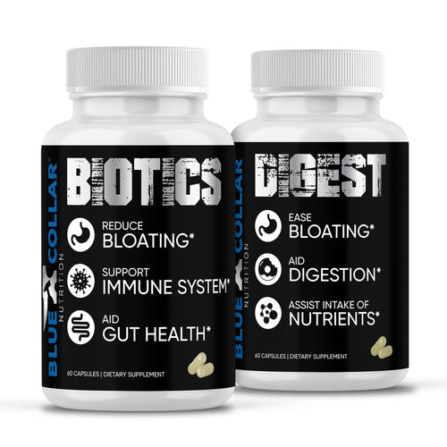 BCN Gut Pack bundle including Biotics 60 billion CFU probiotic and Digest digestive enzyme supplement for daily gut health support
