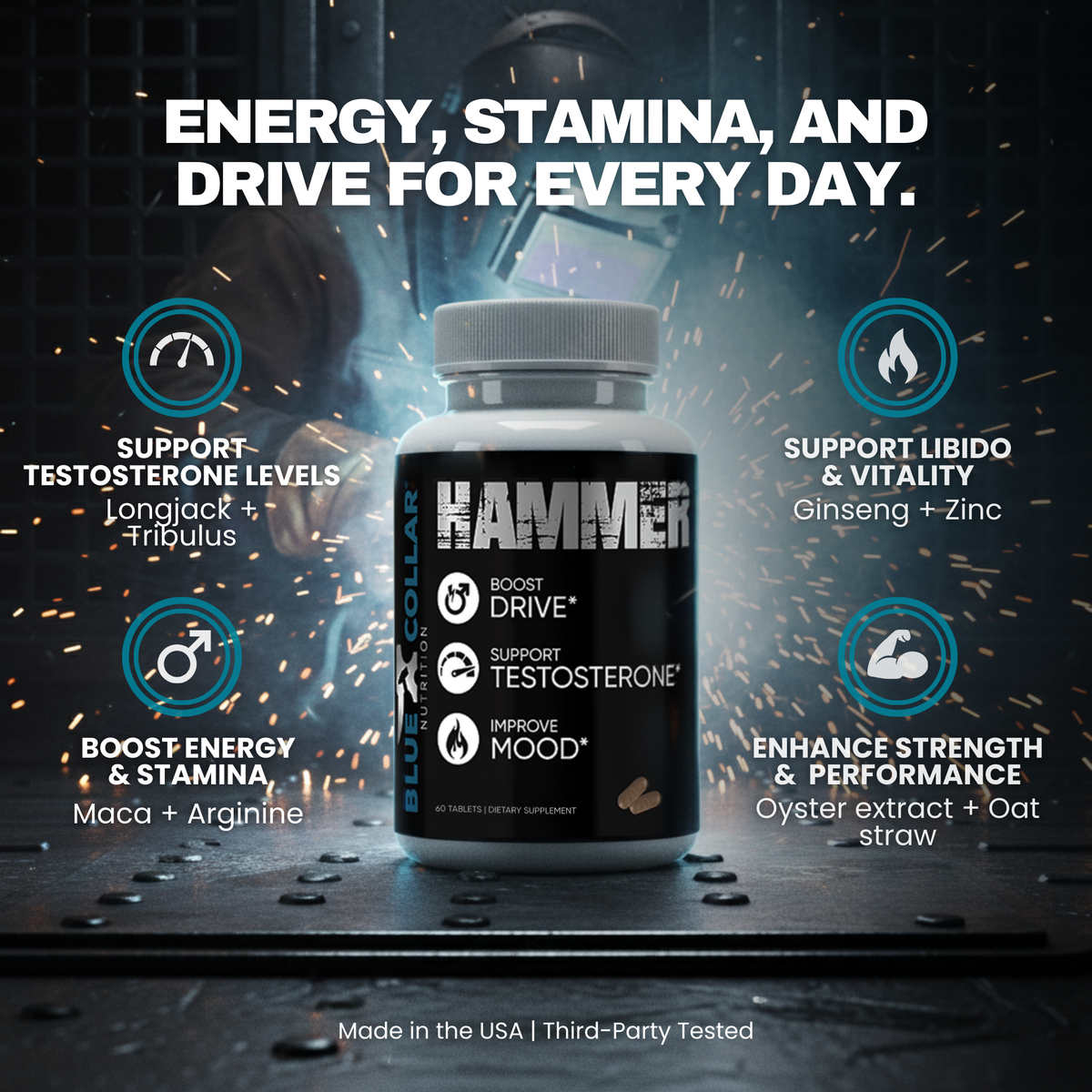 Sex drive supplements for blue collar workers-Blue Collar Nutrition