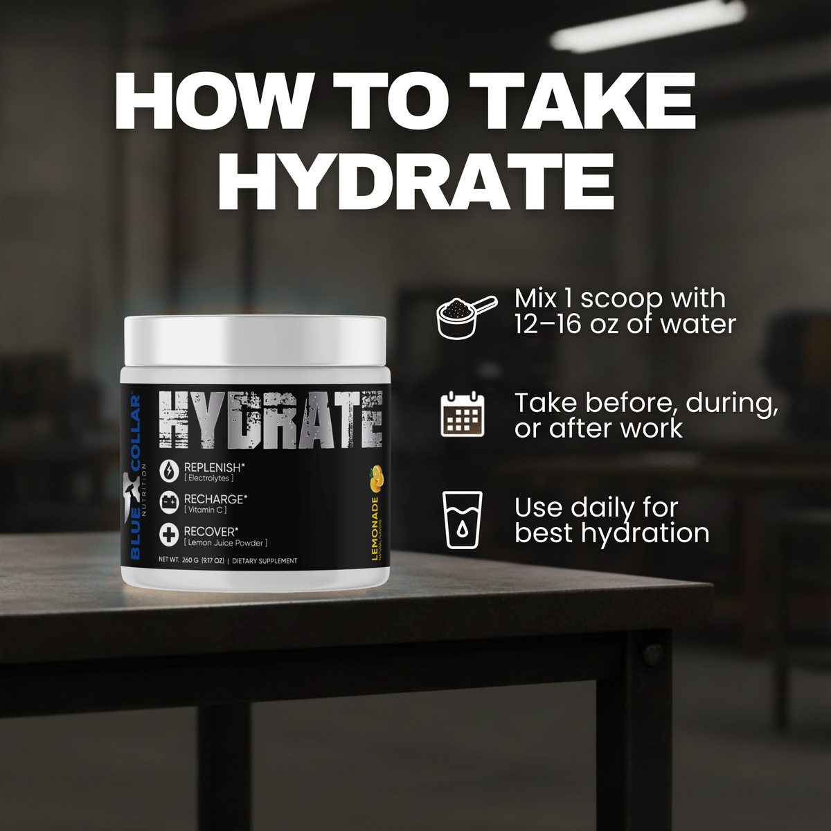 Hydrate-supplements for blue collar workers-Blue Collar Nutrition