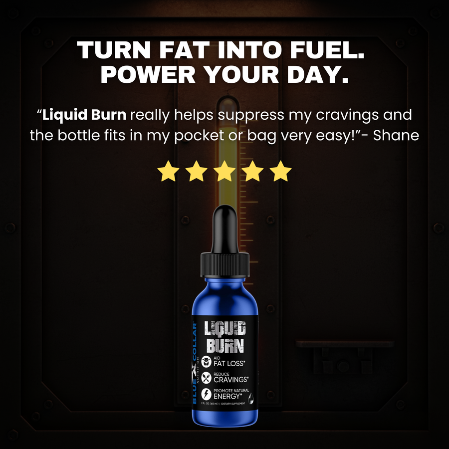 Liquid Burn customer testimonial five-star review for craving suppression and convenience