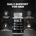 Multi Men's benefits — aid immune system, support overall health, promote natural energy, help vitality