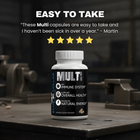 Multi Men's 5-star customer review — easy-to-take daily multivitamin for men by Martin