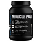 BCN Muscle Fuel Cookies & Cream — cold-processed whey protein blend with digestive enzymes and real cookie pieces, 25g protein