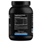 Muscle Fuel Cookies & Cream Supplement Facts — 25g protein, BCAA blend, digestive enzymes, contains wheat allergen, 26 servings
