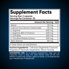 N.O. Flow supplement facts label