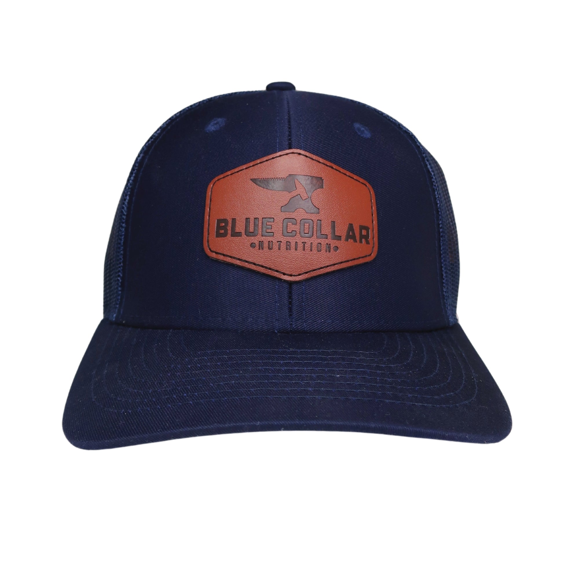 BCN Leather Patch Trucker Hat | Mesh Back Snapback