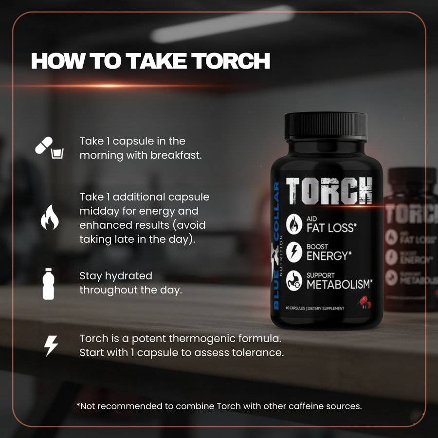 How to take TORCH: 1 capsule morning with breakfast, 1 capsule midday